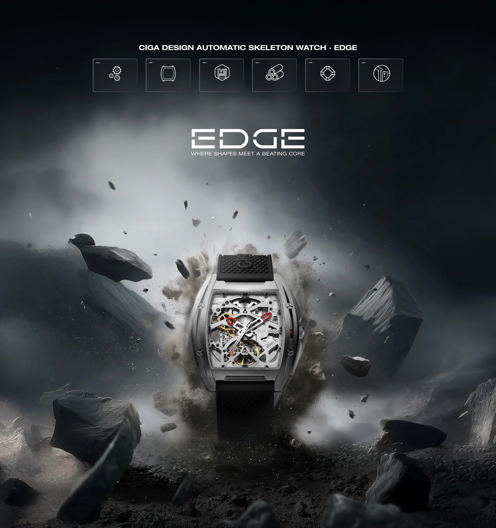 שעון CIGA design Mechanical Watch Edge
