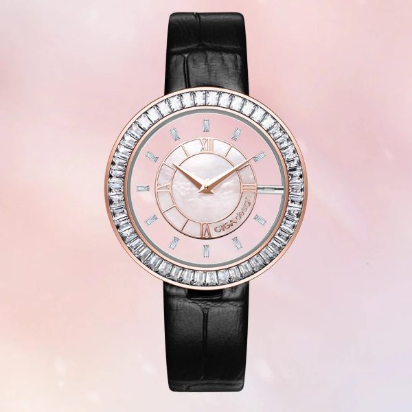 שחור CIGA design Artist Watch Sparkle Collection שעון לאישה